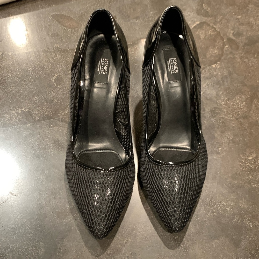 Women’s Jones New York Black Patent Mesh Heels